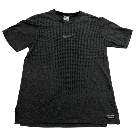 Nike Pro ADV Dri-Fit T-Shirt in Black Iron Grey - Picture 1 of 6